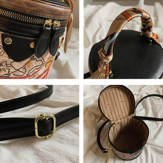 Túi xách nữ cao cấp Gấu Graffiti Niche Bucket Bag 2026 Túi đeo vai cá tính mới Túi xách đa năng hợp thời trang
