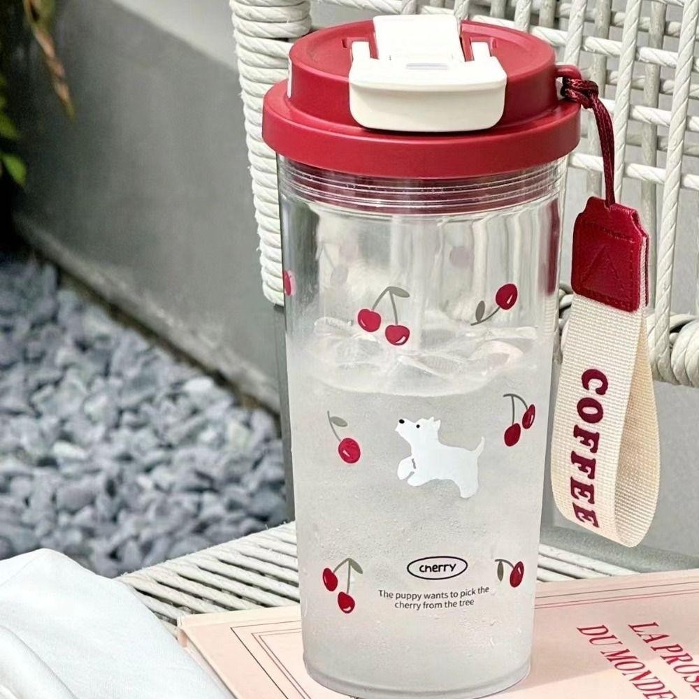 Bình Nước SNUGHOUSE, Cốc Nước 550ml Chống Rò Rỉ, Dây Mang Di Động Dung Tích Lớn Đôi Uống Cà Phê Học Sinh