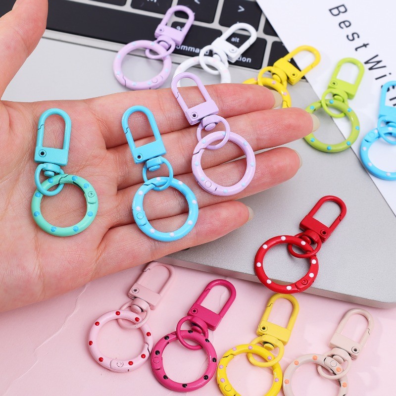 [Nổi bật] Móc khóa hợp kim đầy màu sắc - Móc khóa bánh rán kẹo dễ thương - Phụ kiện dây chuyền điện thoại di động - Móc khóa tôm hùm Snap DIY - Mặt dây chuyền búp bê túi xách - Dành cho đồ dùng làm đồ trang sức túi xách