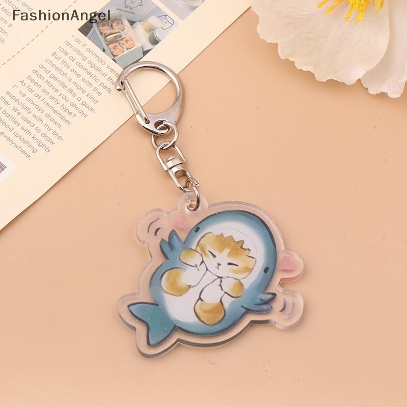 FashionAngel Hoạt Hình Dễ Thương Trong Suốt Hai Mặt Móc Khóa Dành Cho Nam Nữ Phụ Kiện Túi Vòng Móc Khóa Trang Sức Quà Tặng VN