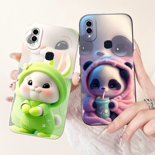 Vivo V11i V11 (Ấn Độ) Y97 Vỏ Điện Thoại Hoạt Hình Gấu Trúc Thỏ Dễ Thương Vivo 1806 Vỏ Silicon Mềm Bảo Vệ Ống Kính