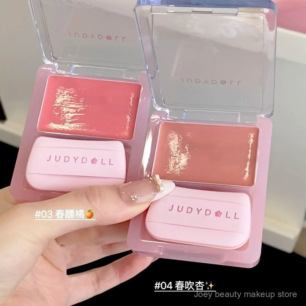 Judydoll, phấn má hồng nước nhẹ đa năng, kem highlight đa năng, bảng màu trang điểm mở rộng, phấn má hồng cảm giác không khí TNW3