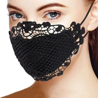 Mặt nạ miệng ren có thể giặt được với thiết kế vòng tai có thể điều chỉnh cho hộp đêm hóa trang đám cưới
