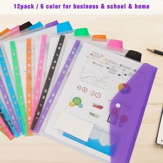 Túi lưu trữ tập tin Dung lượng lớn Snap Túi lưu trữ dữ liệu A4 11 lỗ Lá rời Bảo vệ tập tin Túi lưu trữ tập tin di động Thích hợp cho đồ dùng văn phòng Văn phòng phẩm trường học