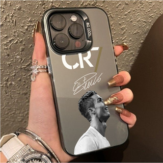 Vỏ Cho Iphone 16 Pro Max 16e 11 12 13 14 15 Pro Max 7 8 Plus XR X XS Vỏ Điện Thoại Di Động Cầu Thủ Bóng Đá Cristiano Ronaldo Armor Matte Cao Cấp IMD In Cứng Acrylic