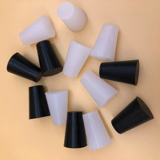 Nón Silicon Lỗ Cắm Hình nón Cao Su niêm phong Chai Nút chặn phôi che chắn phích cắm Rõ ràng / Đen