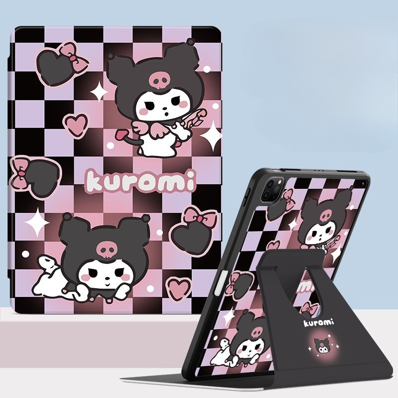 Ốp lưng máy tính bảng cho Samsung Galaxy S10 FE + Tab A7 lite 8.7inch S9 FE + S10ULTRA Tab S6 lite 2024 A9 + S7 + / S8 + / S7FE Vỏ Acrylic xoay có giá đỡ bút chì