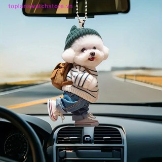 Toplanswatchstore Sáng Tạo Acrylic Puppy Con Người Ba Lô Gương Chiếu Hậu Mặt Dây Chuyền Đồ Trang Trí Ô Tô Phụ Kiện Trang Trí Ô Tô Quà Tặng Cho Nữ VN
