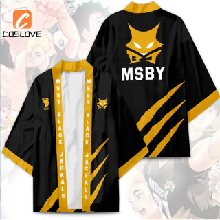 Mùa Hè Hàng Ngày Áo Haikyuu Anime Nhân Vật Họa Tiết Quạt Phiên Bản Sản Xuất Phong Cách Thường Ngày Trang Phục Tay Ngắn Áo Khoác Kimono Phong Cách