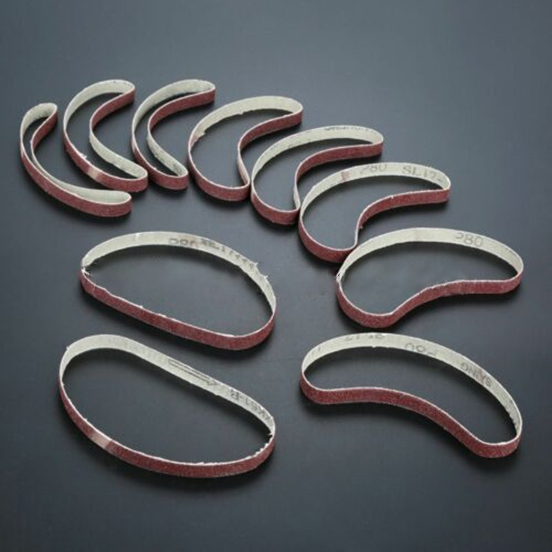 Bộ 10 Dây Đai Chà Nhám Chất Lượng Cao 330x10mm 80# Dụng Cụ Mài Đánh Bóng Hoàn Hảo Cho Máy Mài