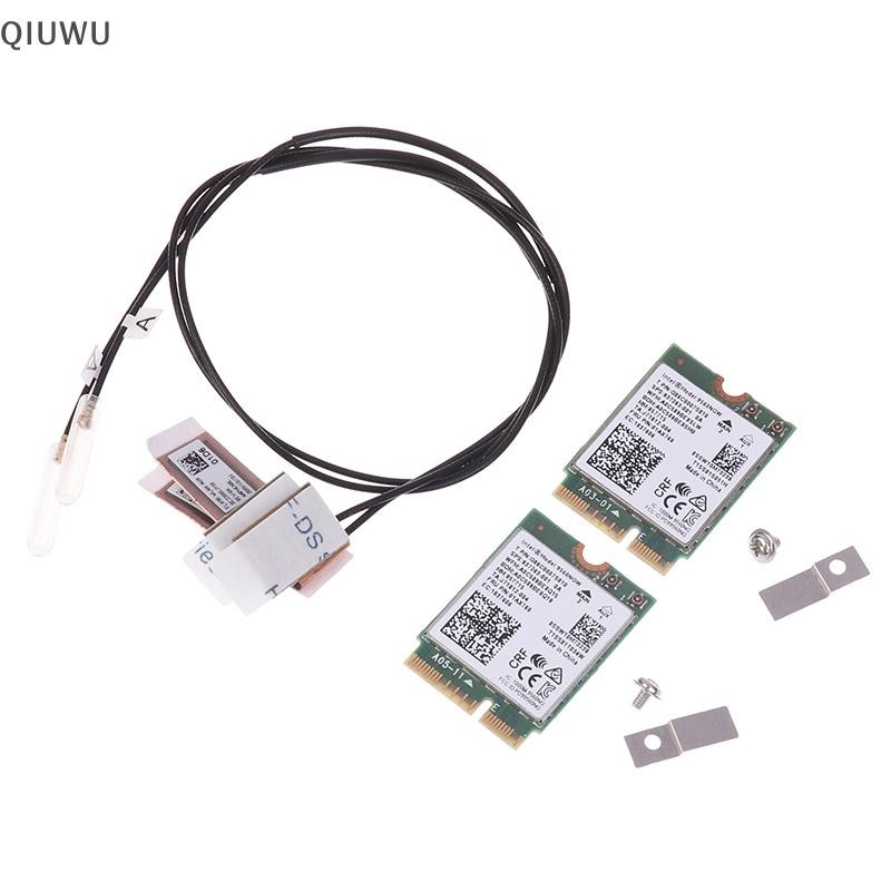 Qiuwu 9560NGW Thẻ WiFi + Ăng-ten 1733Mbps AC 9560 Băng tần kép 2.4G / 5G BT 5.0 802.11Ac M.2 CNVI 9560NGW Bộ chuyển đổi không dây.