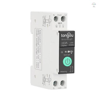 Bộ ngắt mạch thông minh TOKOU Tuya ZigBee có đo sáng 1P 63A DIN Rail Hỗ trợ 3 chế độ thời gian Ứng dụng bảo vệ an toàn Điều khiển từ xa Tương thích với Alexa Assistant f