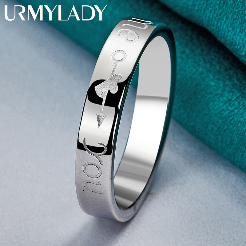 URMYLADY Bạc 925 Tình Yêu Mịn 7-10 # Nhẫn Nữ Thời Trang Tiệc Cưới Trang Sức Quyến Rũ