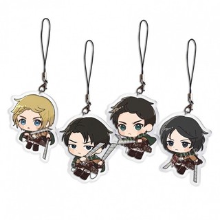 Dây đeo điện thoại di động phiên bản Q Attack on Titan dễ thương Eren Mikasa Armin Captain Hanji