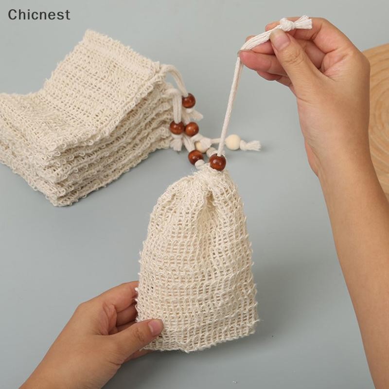 [Chc] Túi đựng xà phòng Sisal tắm tự nhiên Túi đựng xà phòng Sisal tẩy tế bào chết Túi đựng xà phòng để sử dụng trong bồn tắm và tắm [VN]