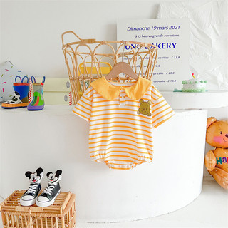 0-24 Tháng Tuổi Sơ Sinh Mùa Hè Áo Liền Quần Hải Quân Buộc Poonie Gấu Bé Trai Và Bé Gái Tay Ngắn Onesie