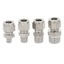 ITRUMPET 1 Cái Lắp Nhanh, 1 / 8 "1 / 4" 3 / 8 "1 / 2" Nam Ren Đến Đầu Nối Ống OD 304 SS 3-16mm, Thép Không Gỉ Đôi Ferrule Metric ZG Ống Lắp Cho Dầu Khí Nước