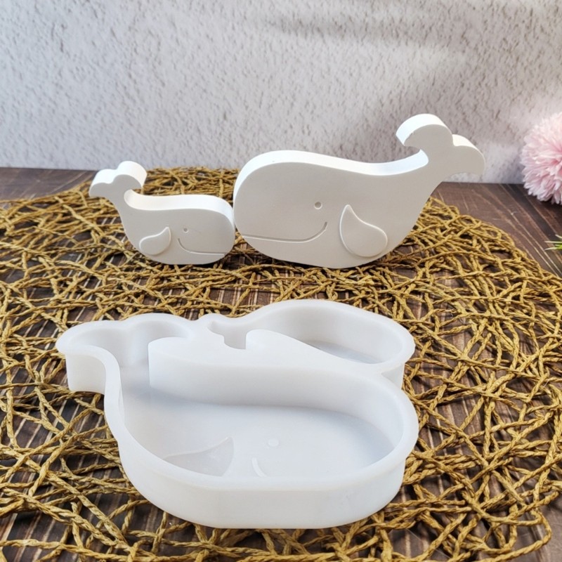 PPY Cá Voi Tượng Khuôn Silicon Cho Xà Phòng Handmade Trang Trí Nhà Cửa Nhựa Dính Khuôn Socola Fondant Khuôn
