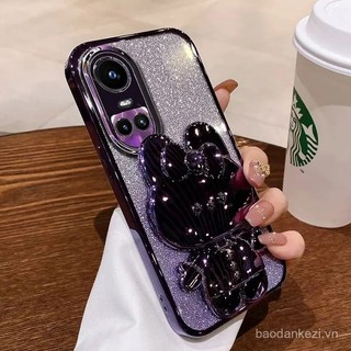 Ốp Lưng Gương Thỏ Cho OPPO Reno 13 12 Pro 11 F Reno 10 Pro Plus Reno 7 8T 4G 5G A3 A58 A38 A78 Vỏ Bảo Vệ Địa chấn