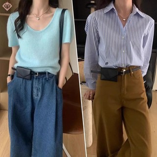 PCWKKef Retro Phong Cách Hàn Quốc Nữ Thắt Lưng Túi Chìa Khóa Điện Thoại Kép Trang Trí Dây Mỏng Phụ Kiện Thời Trang Cho Nữ Mới