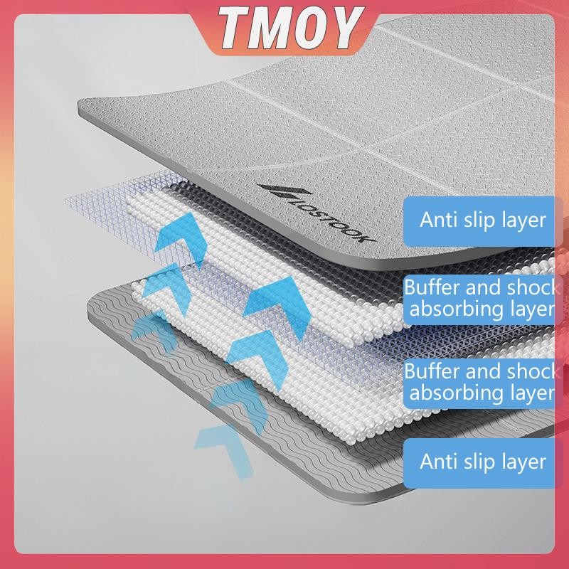 TMOY 1 Thảm tập Yoga có thể gập lại Thân thiện với môi trường Tpe Gấp du lịch Tập thể dục Thể dục hai mặt chống trượt cho Pilates & bài tập trên sàn TMOY
