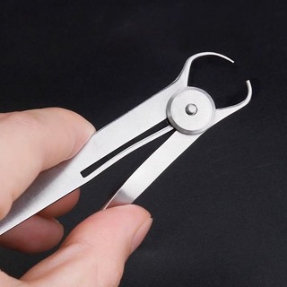 Kẹp thép không gỉ Caliper Đường kính ngoài Máy đo độ dày Đo bên trong Máy đo độ dày tam giác Đo cơ khí Đo vàng Dụng cụ đo sáp