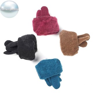 Chenlongshang Mùa Đông Mới Nam Nữ Găng Tay Dệt Kim Cashmere Mùa Thu Tay Ấm Hơn Lớp Lót Full Ngón Găng Tay Trượt Tuyết Cổ Tay Ngắn EN