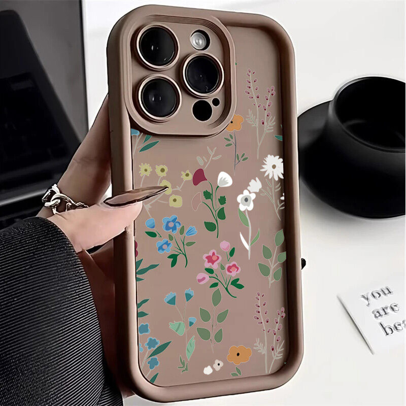Ốp Lưng Hoa Và Cây Cho Google Pixel 9 8 7 Pro 5G Pixel 7A 8A 9 Pro XL Ốp Lưng Silicon Mềm Bảo Vệ Camera Matte Chống Sốc In Thời Trang