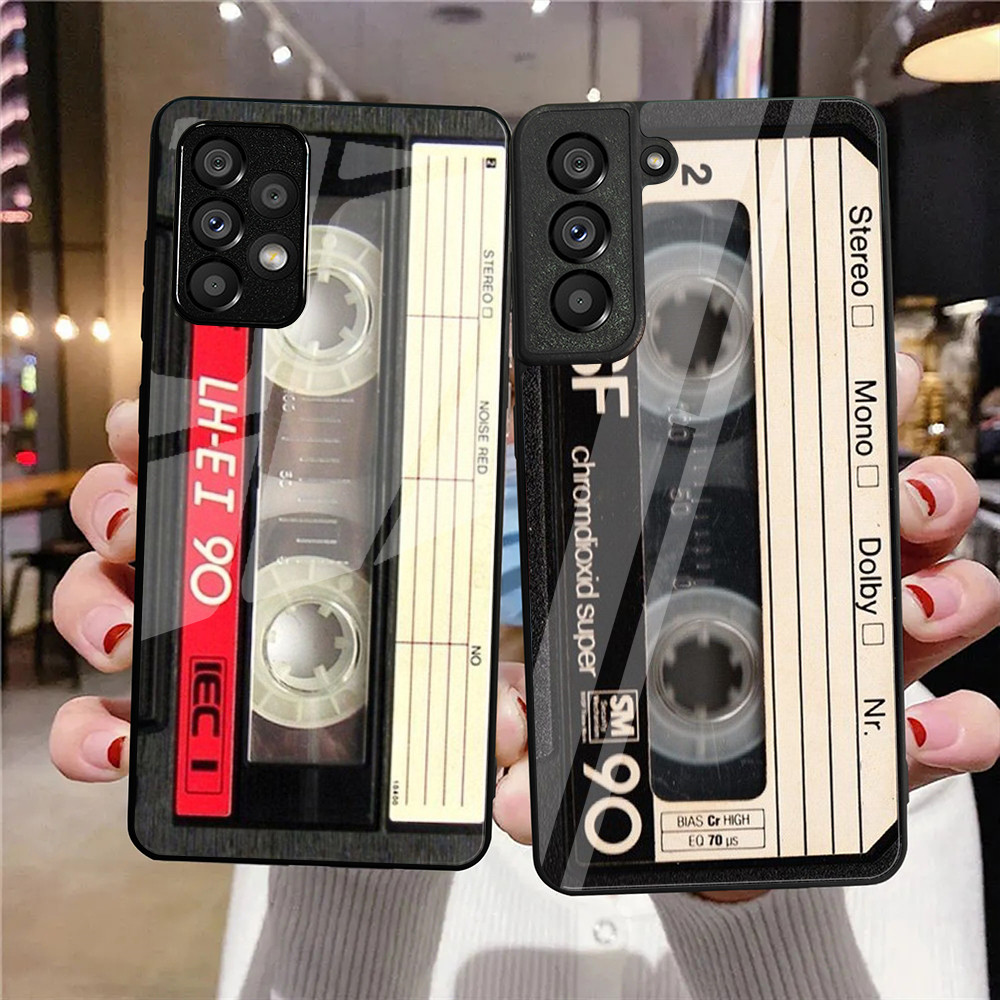 Băng cassette 07 Vỏ Điện Thoại Kính Cường Lực Cho Samsung Galaxy A10 A14 A16 A25 A35 A22 4G A32 A33 A34 A40 A42 A52 A53 A54 A55 A70 A71 A72 A73 5G