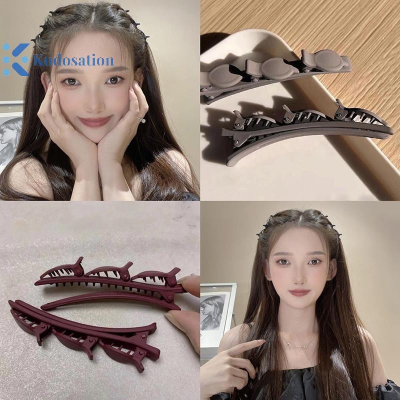 Kudosation Màu Trơn Kẹp Tóc Phong Cách Hàn Quốc Cắt Tóc Nổ Kẹp Trán Đổ Barrettes Phụ Kiện Tóc