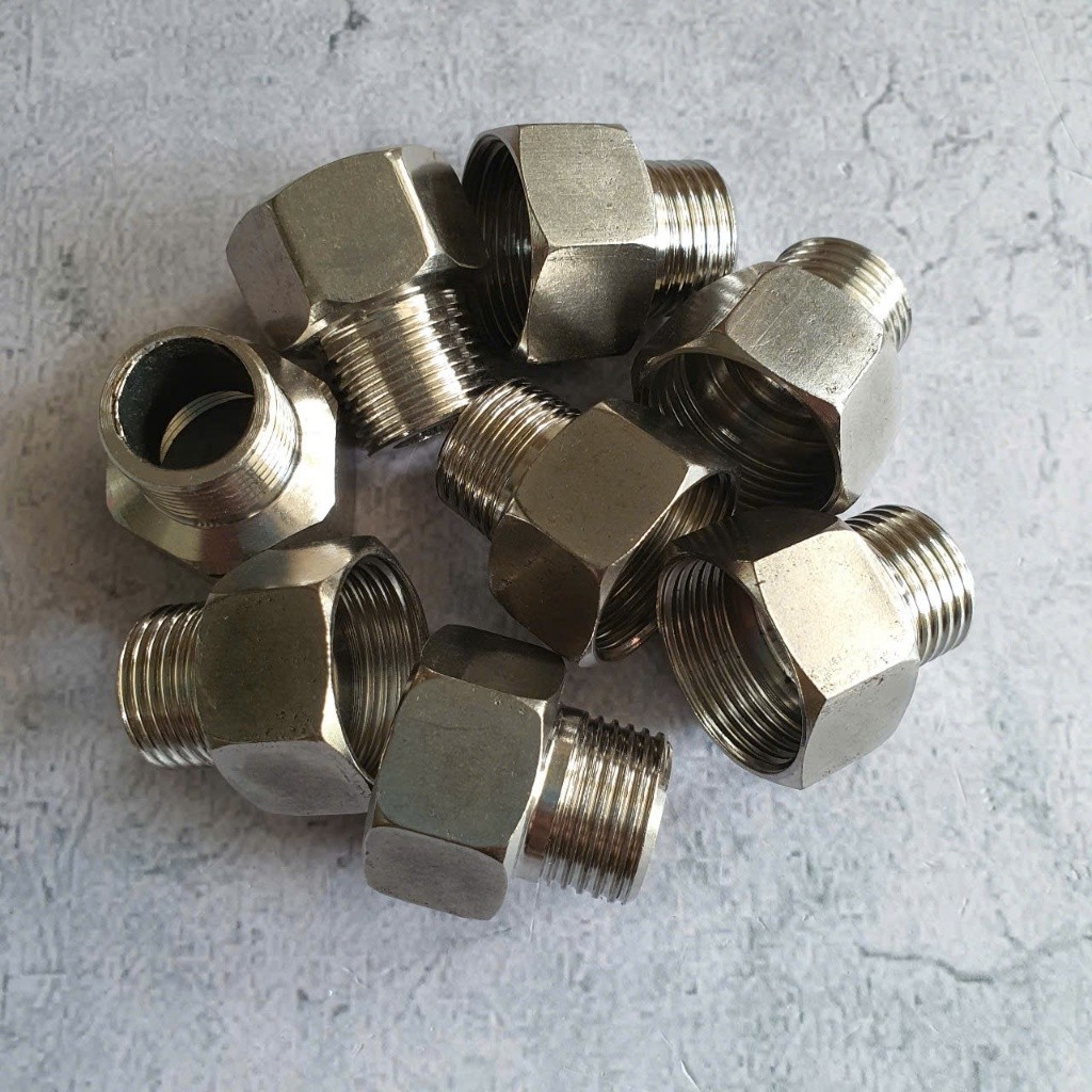 Nối kép, cà rá Ren Trong 27, Ren ngoài 21, inox201, ren trong 25 ren ...