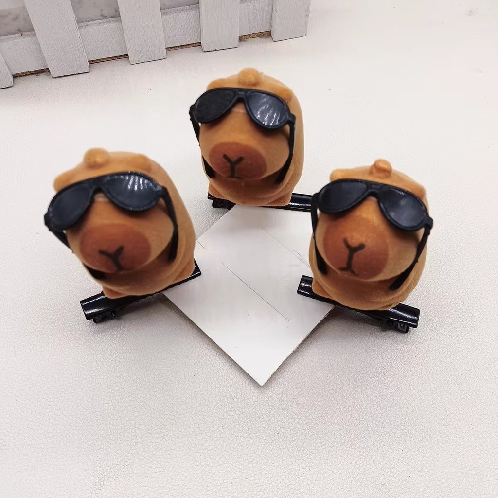 Dễ Thương Capybara Kẹp Tóc Mùa Xuân Kẹp Tóc Ngẫu Nhiên Mỏ Vịt Mũ Phụ Kiện