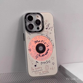 Retro CD Độc Đáo Phong Cách Hợp Thời Trang Niche Ốp Lưng Thích Hợp Cho iphone 12 16pro 15promax 14promax 13 8plus 16plus 15 14pro 13pro 11promax xr Vỏ Điện Thoại Chống Sốc