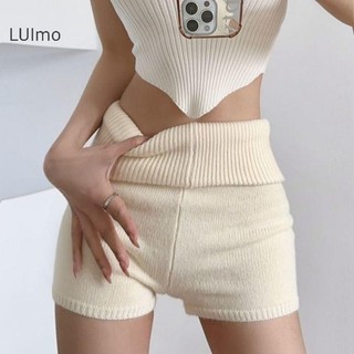 Quần short eo thấp LUImo thời trang mùa hè, túi nhà hông dệt kim