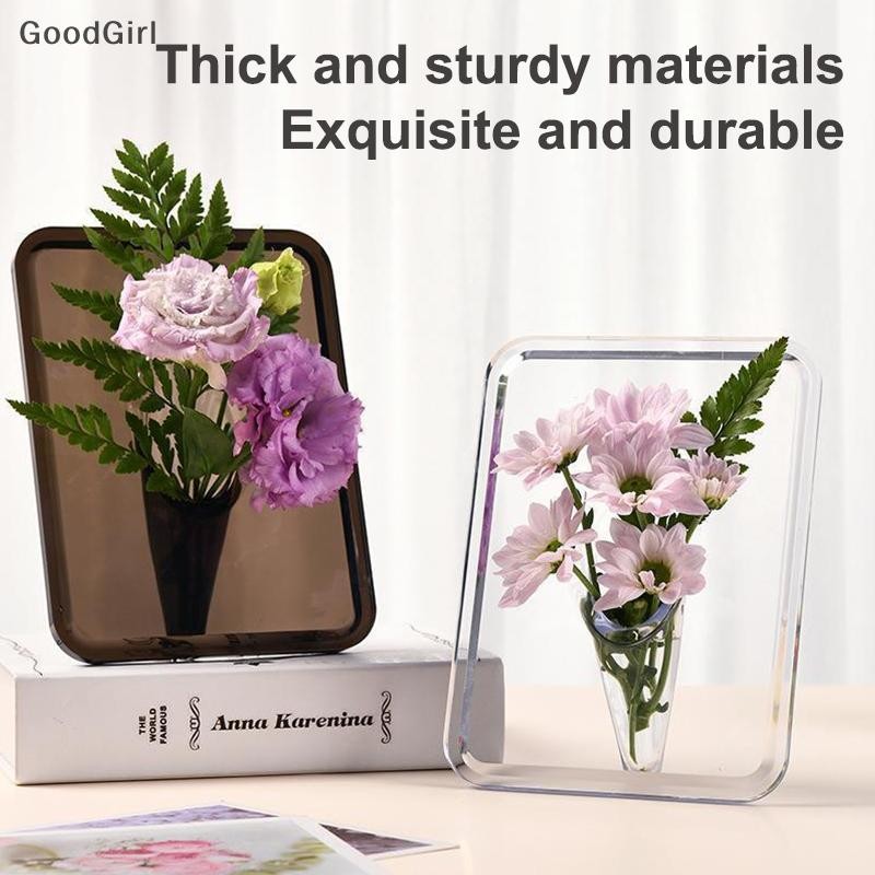 [GoodGirl] Bình Khung Ảnh Acrylic Nghệ Thuật Hiện Đại Bình Hoa Hoa Để Bàn Giá Đỡ Cây Cho Văn Phòng Nhà Quà Tặng Bàn Cưới Centerp Trang Trí VN
