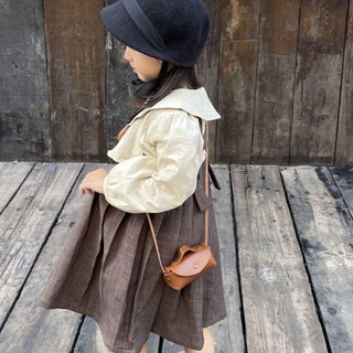 [Vận chuyển nhanh] Ví đựng tiền xu IDEANEST, Túi đeo chéo Mini nhỏ màu trơn, Túi đeo vai trẻ em bằng da PU ngang