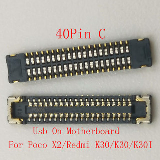 2-10 Chiếc Pin USB Màn Hình Lcd FPC Kết Nối Cắm Cho Xiaomi Poco X2 Redmi K30 K30I Mi 12 13 Mi13 Mi12 Lite Civi 2 40 60 Pin Sạc Màn Hình Flex Pocophone Sạc Trên Tàu
