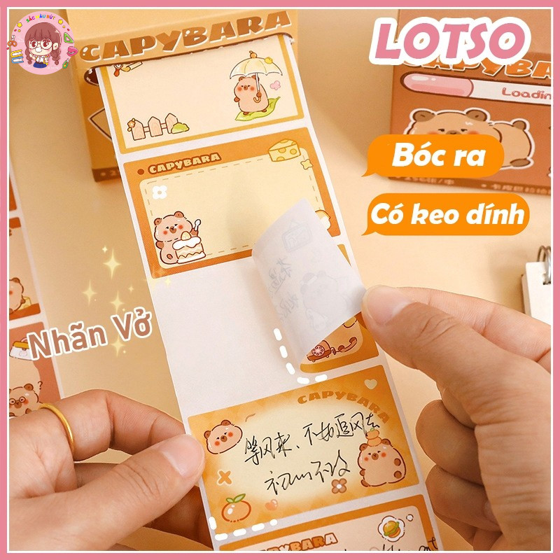 Hộp 256 Nhãn Dán Vở Hoạt Hình Capybara | Shopee Việt Nam