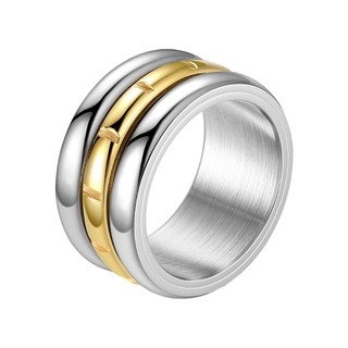 Trái Ba Nhẫn Xoay Vòng Hình Học Titan Thép Giảm Căng Thẳng Nhẫn Phụ Kiện Ngón Tay Đương Đại Cho Nữ