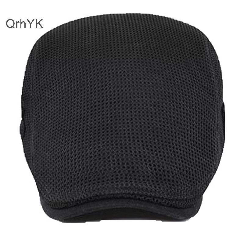 Nhà máy thời trang Cabbie Mũ phẳng Lưới thoáng khí Newsboy Beret Ivy QrhYK