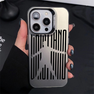 Vỏ Cho Iphone 16 Pro Max 16e 11 12 13 14 15 Pro Max 7 8 Plus XR X XS Vỏ Điện Thoại Di Động Cầu Thủ Bóng Đá Cristiano Ronaldo Armor Matte Cao Cấp IMD In Cứng Acrylic