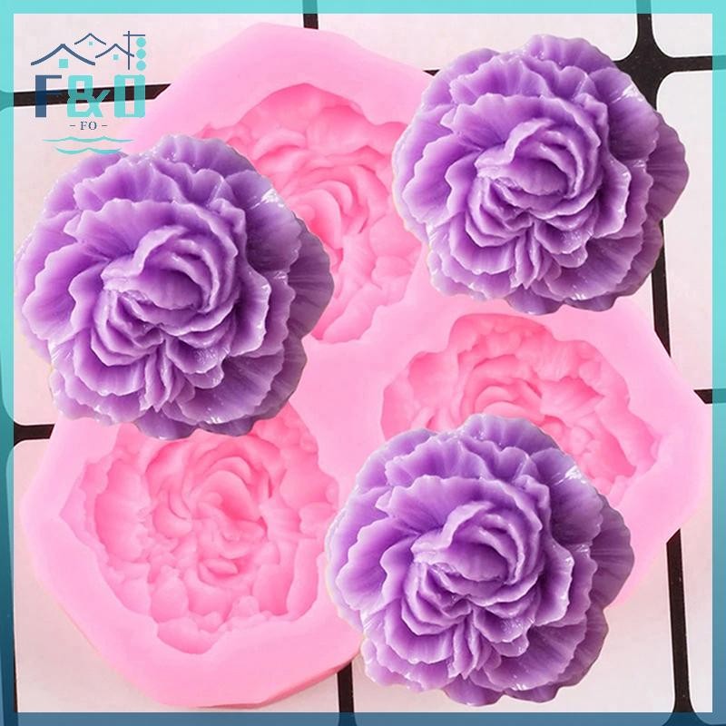 [F & O] Khuôn Silicon Hoa Mẫu Đơn Cưới Cupcake Topper Dụng Cụ Trang Trí Bánh Fondant {vn}
