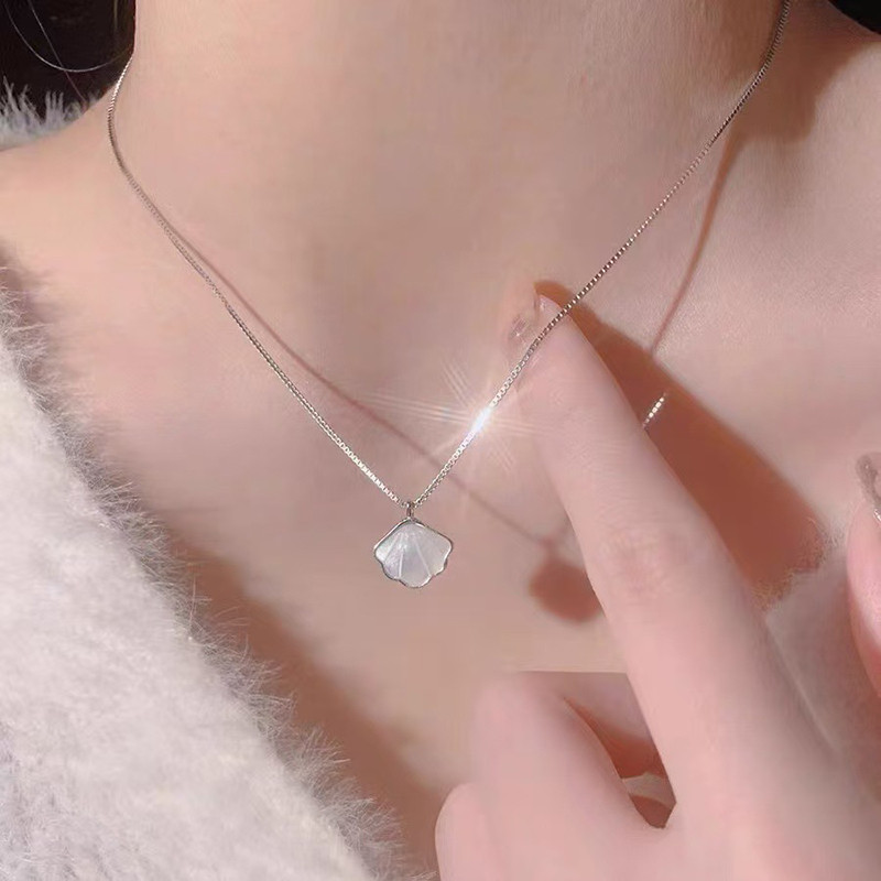Vòng cổ vỏ bạc phiên bản Hàn Quốc thời trang dành cho nữ Quà tặng ngày lễ