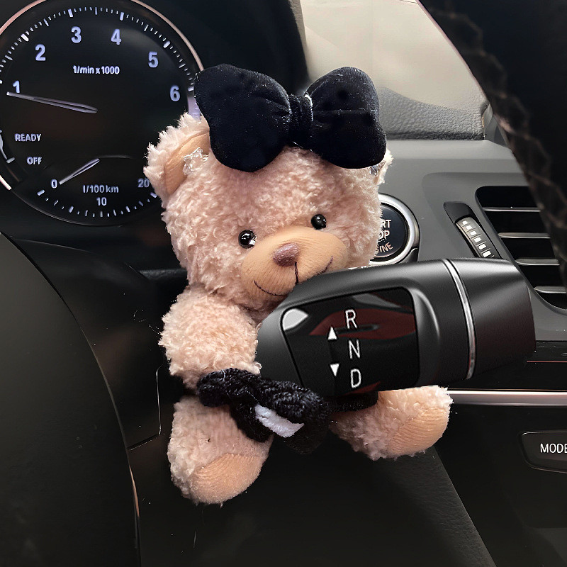 Sang Trọng Gấu Dễ Thương Chó Con Ly Hợp Trang Trí Khăn Lau Xe Bật Tín Hiệu Công Tắc Đồ Trang Trí kawaii Nơ Chó Khăn Lau Xe Ô Tô Búp Bê Phụ Kiện Nội Thất Ô Tô