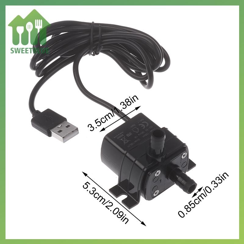 SWEET Máy bơm nước USB DC không chổi than siêu yên tĩnh 5V 1W 130L / H Nâng 100CM Đài phun nước chìm Bể cá tuần hoàn Máy bơm nước vi mô n