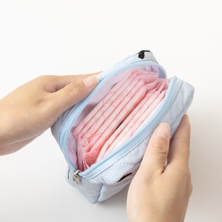 [CRUSH] Túi đựng khăn ăn vệ sinh, Túi đựng đồ đóng cửa có dây kéo nhỏ gọn và di động, Túi thời trang Túi đựng thiết kế nơ dễ thương đa năng Túi đựng đồ du lịch