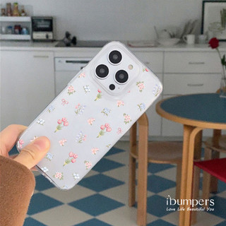 ibumpers Ốp Điện Thoại iPhone Hợp Thời Trang Họa Tiết Hoa Ngọt Ngào Ốp Lưng Trong Suốt Nhám Mờ Chống Bẩn Chống Sốc Cho IPhone 16 15 14 12 13 11 Pro Max IP 7 8 Plus X XS XR