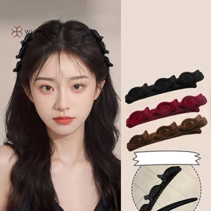 < WHPHous > Kẹp Tóc Màu Trơn Phong Cách Hàn Quốc Cắt Tóc Nổ Kẹp Trán Đổ Xô Barrettes Phụ Kiện Tóc