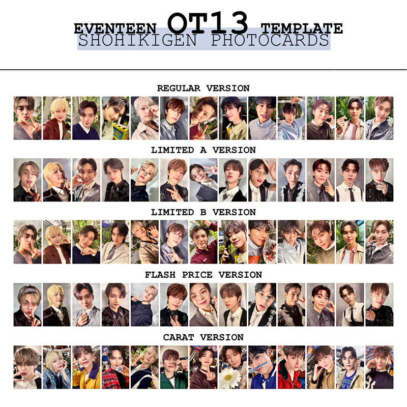 9-13 Chiếc SEVENTEEN SPILLES Shohikigen Lomo Cards SPILLES Photocards S.Coups JEONGHAN HOSHI WONWOO WOZI DK MINGYU The8 Dino SEUNGKWAN JOSHUA JUN VERN Bưu Thiếp