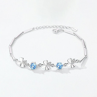 Vòng Tay Cỏ Bốn Lá Bạc S925 Vòng Tay Moissanite Cô Gái Quà Tặng S91